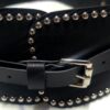 Cinturón para Damas, Elegante de Cintura Ancha, con Remaches y Ebilla de Metal.