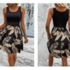 Vestido Decorado con Hojas